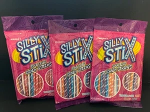 SILLY STIX - SOUR Pixy Stix Palos de Caramelo Llenos Pajitas SABORES SURTIDOS - Imagen 1 de 2