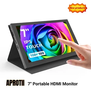 APROTII 7" Monitor touch screen portatile 1024x600 HDMI IPS per Raspberry Pi 4B