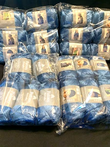 RETIRED Patons Metallic Yarn 23 skein lot Size 4 Nylon Acrylic Wool Blue Steel - Picture 1 of 6