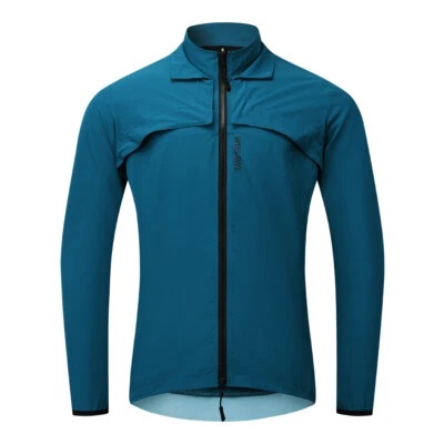 WOSAWE Mens Windproof Cycling Jacket Breathable Bike Windcoat Detachable Sleeves - Image 1 of 4