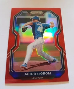 2021 Panini Prizm - Jacob deGrom - New York Mets - Red Parallel - Tier II - Bild 1 von 6