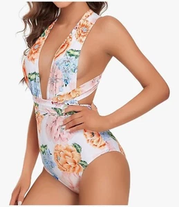 Edelqual Women's One Piece Swimsuit Swimwear Monokini Bathing Suit Sz XL - Picture 1 of 7