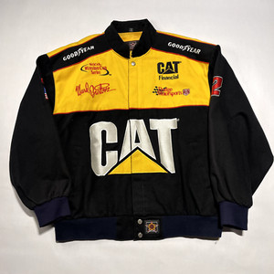 Vintage CAT Racing Ward Burton #22 JH Design NASCAR Jacket X-Large