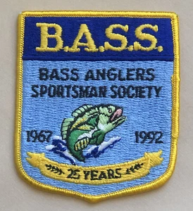 Bass Anglers Sportsman Society 25 Years Patch -  3 1/8 inches x 3 3/4 inches - Picture 1 of 5