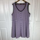 Torrid 3X Mini Dress Sleep Nightgown Jersey Stretch Snap Stripe Pockets A-Line