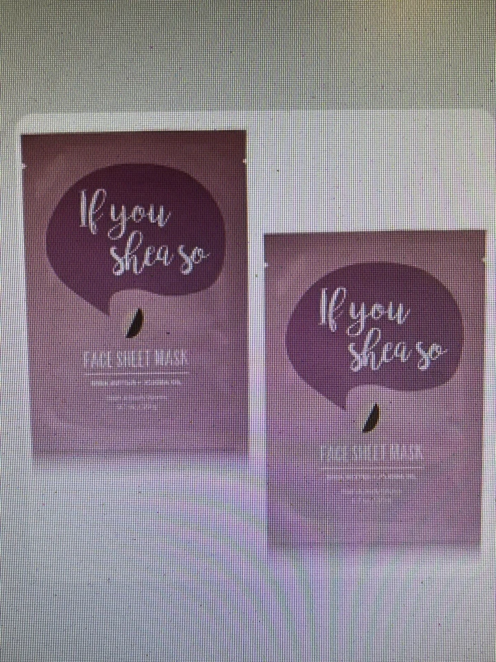 Bath and Body Works 2 Pack Face Sheet Mask. If you Shea So  New - Image 1 of 1