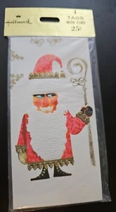 Etiquetas de regalo de Navidad MCM Sello DE COLECCIÓN ojo lateral Papá Noel NUEVO paquete de 4 sin abrir - Imagen 1 de 5