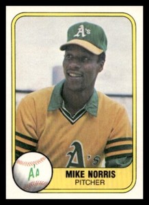 1981 Fleer #573 Mike Norris Oakland Athletics Baseball card