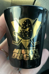Vintage Mighty Ducks Glass Shot Glass Hunter NHL 1993 Collectible Disney - Picture 1 of 1