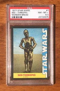 1977 Wonder Bread Star Wars #7 SEE-THREEPIO PSA 8.5 NEAR MINT - MINT+ !!! - Picture 1 of 11