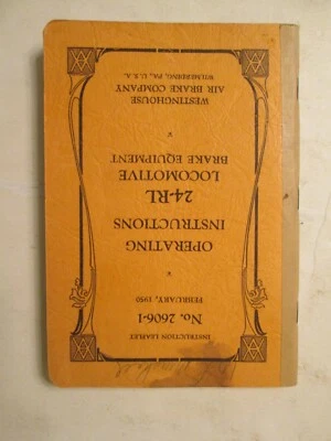 24-RL Locomotive Brake Equipment Operating Instructions 1950 - Image 1 of 3