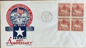 Cachet Craft L. W. Staehle 976 Fort Bliss US First Space Stamp El Paso Block - Picture 1 of 1