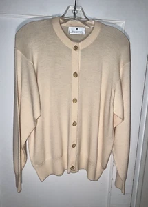 Cárdigan suéter Ballantyne vintage de lana marfil para mujer Escocia talla 44. d323 - Imagen 1 de 13