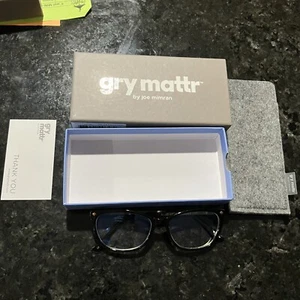 Gry Mattr by Joe Mimran +0 Suave Slate Blue Blue Light Reading Glasses New FS! - Picture 1 of 6