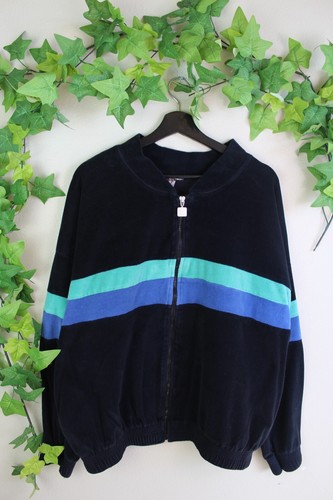 Giacca Vintage Givenchy Adulto Extra Large XL Nero Velluto Designer Full Zip Anni 90