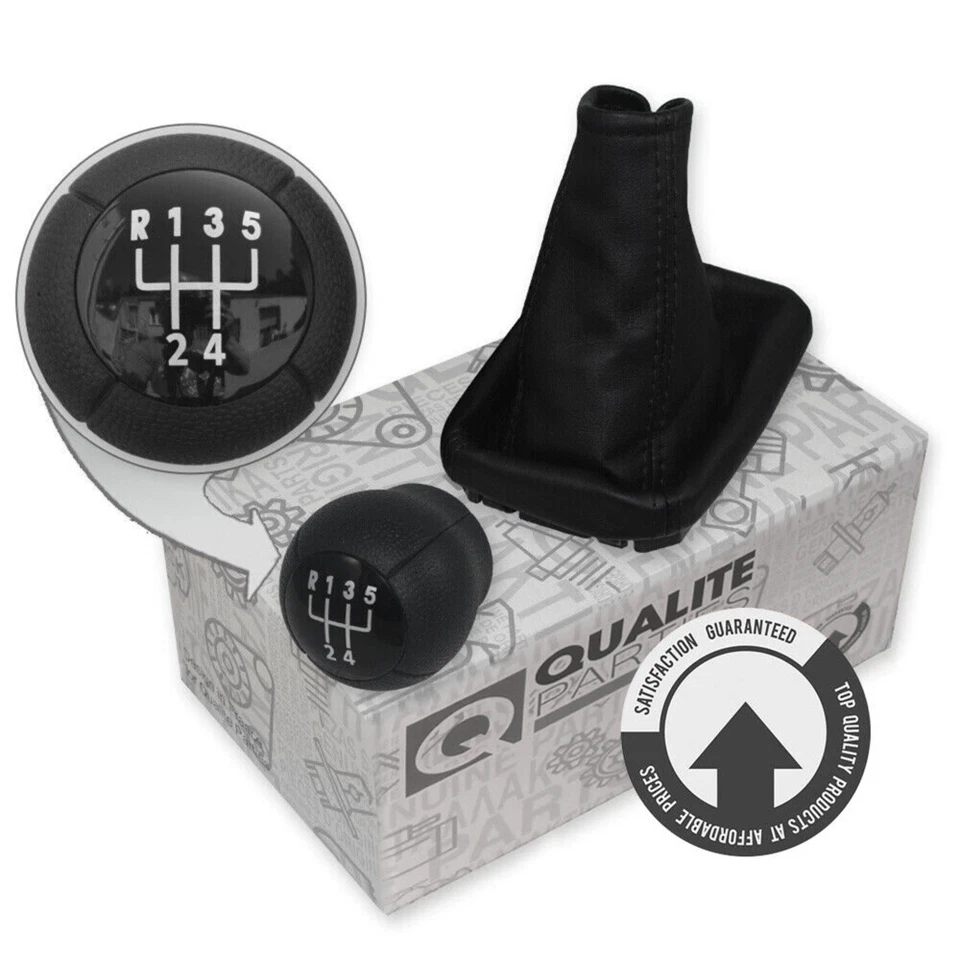 SCHALTKNAUF + SCHALTSACK OPEL CORSA C (00-09) MERIVA A (03-10) 5-GANG SCHWARZ - Bild 1 von 1