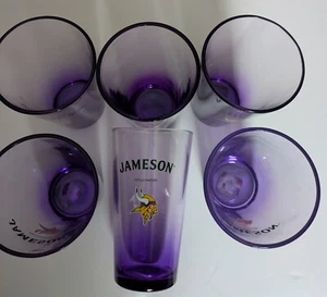 Brand New Viking Purple Jameson Whiskey Pint Size Glasses - Picture 1 of 4