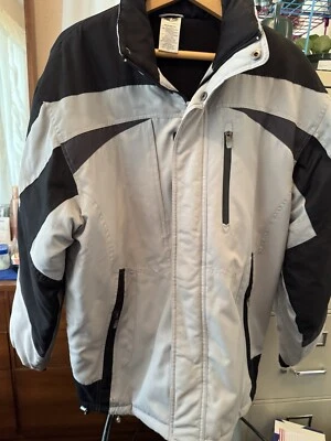 Men’s Fleece Lined Athletic Works Grey Zippered Jacket W/Black Trim Size 38/40  - Image 1 of 4