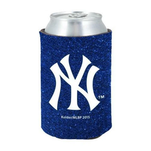 New York Yankees Glitter Can Coozie [NEW] MLB Womens Koozie Bling Drink Holder Cover