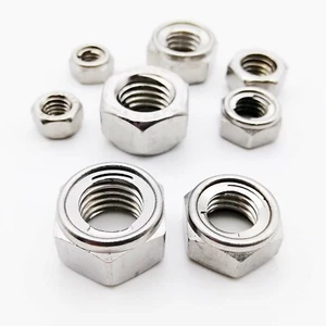 M3-M16 304 Stainless Steel All Metal Insert Hex Hexagon Self Lock Nut Locknut - Picture 1 of 6