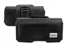Universal Case Cover (Black Leather Horizontal B) ~ HTC T9188 Huashan / Touch HD
