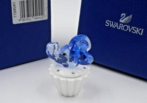 SO CUTE SWAROVSKI CRYSTAL MEMORIES BLUE ELEPHANT CUPCAKE BOX 1194041 BOXED - Picture 1 of 8