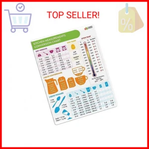 Kitchen Conversion Chart Magnet - Measurements Conversion Chart - Baking Supplie - Picture 1 of 2