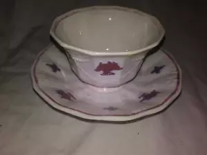 Adderley CHELSEA Embossed Porcelain Handle-less Tea Cup 19th CENTURY English - Picture 1 of 12