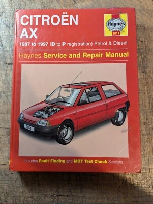 Citroen AX (Petrol & Diesel) 1987-1997 Haynes Workshop Manual - Image 1 of 4