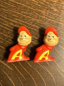 Vintage 1980er Alvin und die Chipmunks 2,5" PVC Spielzeug Figur Bleistift Topper Menge 2 - Bild 1 von 4