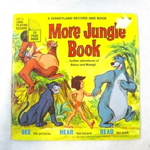 MORE JUNGLE BOOK 1969 Disney 7 inch LP Vinyl Record Music Song & Read Story Book - Picture 1 of 3