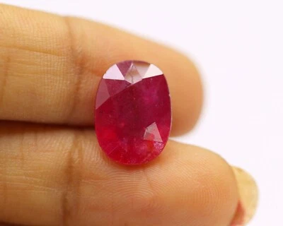 Velvet Pink Color Natural Loose Ruby Oval Cut 13 x 10 mm BIG Gemstone 6.77 Ct - Image 1 of 4