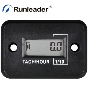Inductive 2/4 Stroke Tachometer Hour Meter RPM Gasoline Engine Mower Golf Cart - Picture 1 of 8