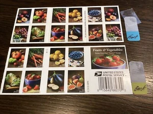 Scott # 5484-93 Fruits & Vegetables Forever Booklet Of 20 Stamps-MNH-2020-US - Picture 1 of 1