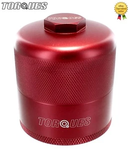 Filtro de aceite reutilizable para inspección de aluminio billete de torques en rojo 3/4" UNF - Imagen 1 de 2