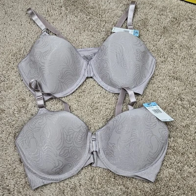 Bali Comfort Revolution Front-Close Underwire Bra 40C DF3P66. Lot Of 2 - Image 1 of 4