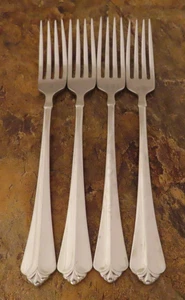 Oneida Juilliard Würfel 4er Set Tafelgabeln Edelstahl Besteck Set E - Bild 1 von 4