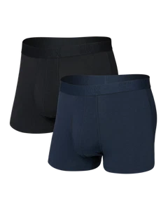 SAXX DropTemp® Cooling Cotton Trunks – Slim Fit with Fly – Dark Ink / Black - Picture 1 of 3