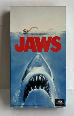 JAWS [VHS] 1975 movie 1991 release MCA Horror Universal Spielberg Shark - Image 1 of 4