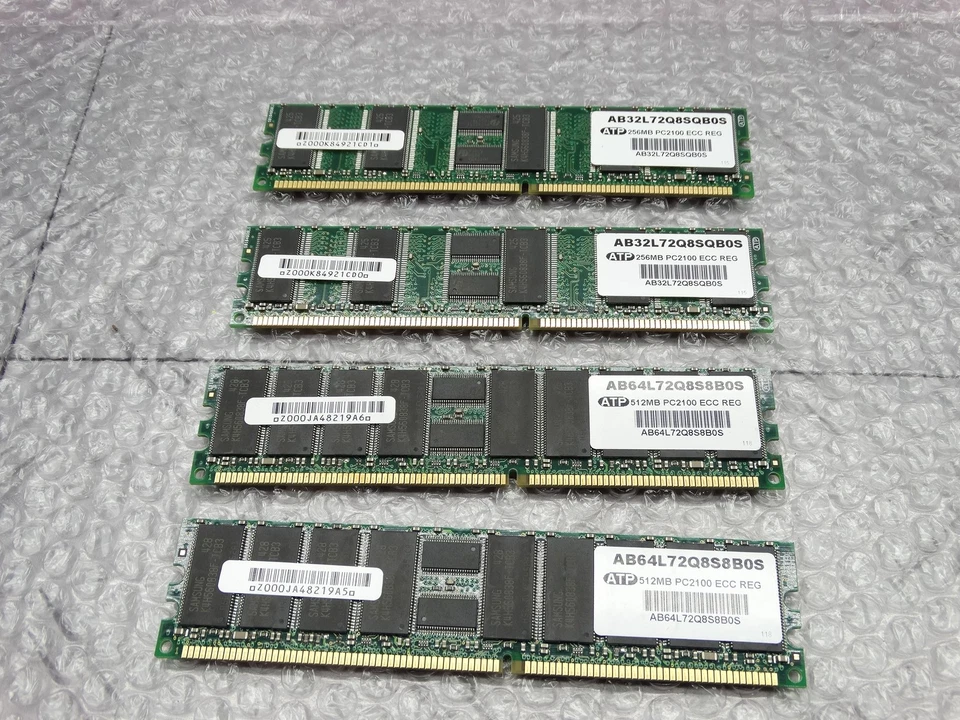 IBM 256MB PC2100 DDR ECC Memory DIMM PN:09N4306 (Lot of 4) - Image 1 of 4
