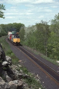 VIA RAIL Eisenbahn Zug Lok CHRISTIE LAKE ON Original 1994 Foto Dia - Bild 1 von 1