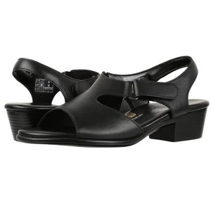SAS Womens Suntimer Heeled Sandal US 7 M EU 37.5 Black Leather NIB - Picture 1 of 12