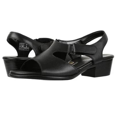 SAS Womens Suntimer Heeled Sandal US 7 M EU 37.5 Black Leather NIB - Image 1 of 4