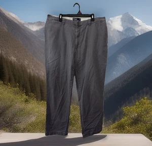 Y2k 90s Polo Ralph Lauren Philip Pants Mens 40x34 Grey Relaxed Fit Chino Grunge - Picture 1 of 6