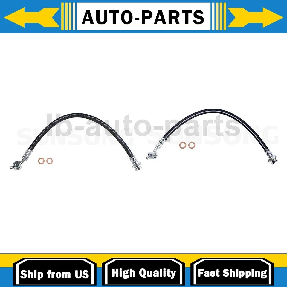 Manguera de freno delantera Sunsong 2 piezas para Nissan Frontier 1998-2001 tracción trasera 2,4 L Foto 1 de 4