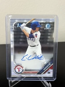 Eli White 2019 1st Bowman Chrome Prospects Autograph #CPAEW Rangers Braves - Bild 1 von 2