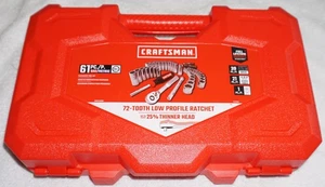 CRAFTSMAN 61pc SAE/METRIC 12pt 3/8" Mechanics Tool Set CMMT45161 NEW - Picture 1 of 4