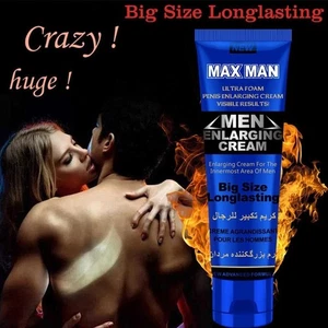 MAX MAN Foam Male Enlarging Cream 50ml Thicker Growth Sex Delay 1-3X - Picture 1 of 14
