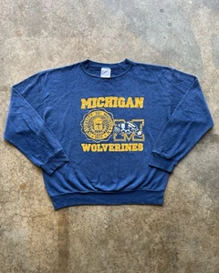 Sudadera De Colección Años 80 Universidad De Michigan Wolverines Pro Talla M ORIGINAL - Imagen 1 de 8