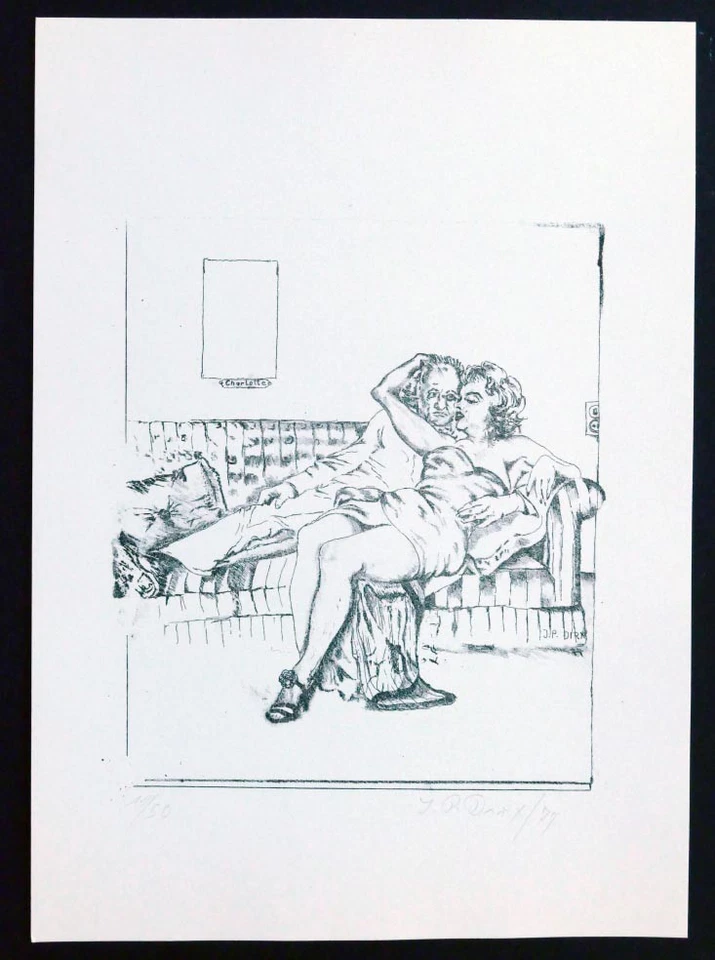 J-P DIRX, Charlotte - Lithographie aus 1974 - Bild 1 von 1